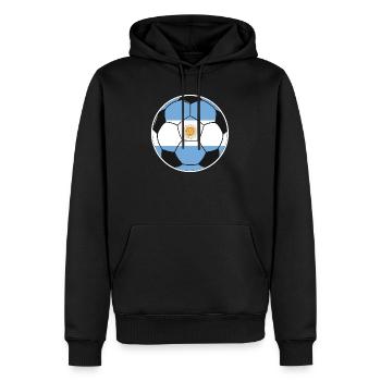 Fußball – Team Argentinien - Männer Premium Bio Hoodie - Schwarz - Vorne - Nico (187cm)