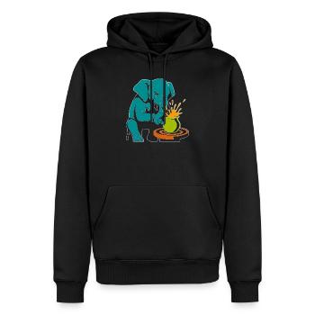 Maître des Troncs - Anarchie de l’Émail - Sweat à capuche Premium bio Homme - noir - Devant - Nico (187cm)