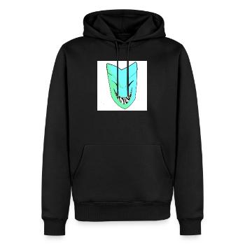 Masque souriant dans le dégradé - Sweat à capuche Premium bio Homme - noir - Devant - Nico (187cm)