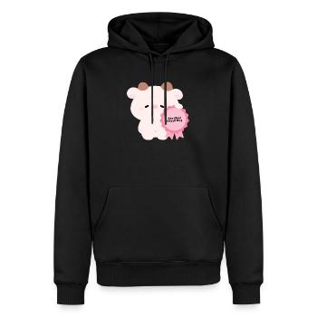 Zertifizierte Braucht Umarmung Kuh - Männer Premium Bio Hoodie - Schwarz - Vorne - Nico (187cm)