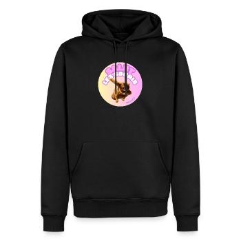 Salut les souris #loulou - Sweat à capuche Premium bio Homme - noir - Devant - Nico (187cm)