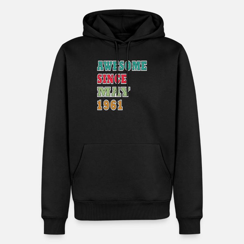 Date de culte : mai 1961 - Sweat à capuche Premium bio Homme - noir