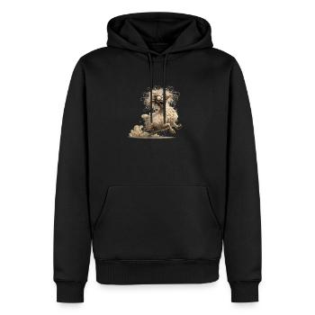 Verrücktes Schaf - Männer Premium Bio Hoodie - Schwarz - Vorne - Nico (187cm)