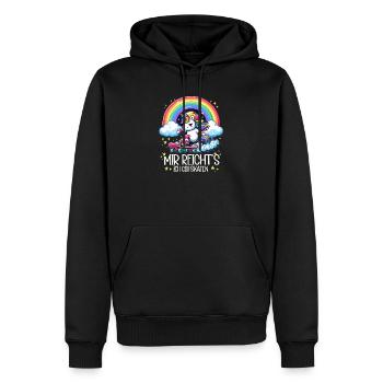Skate Einhorn - Männer Premium Bio Hoodie - Schwarz - Vorne - Nico (187cm)