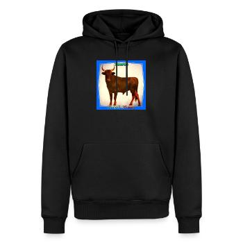 bull - Men’s Premium Organic Hoodie - black - Front - Nico (187cm)