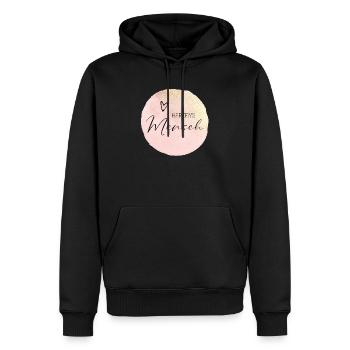 Herzensmensch - Männer Premium Bio Hoodie - Schwarz - Vorne - Nico (187cm)