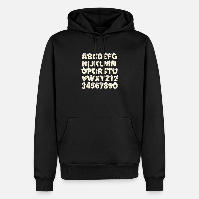 ABC - Sweat à capuche Premium bio Homme - noir