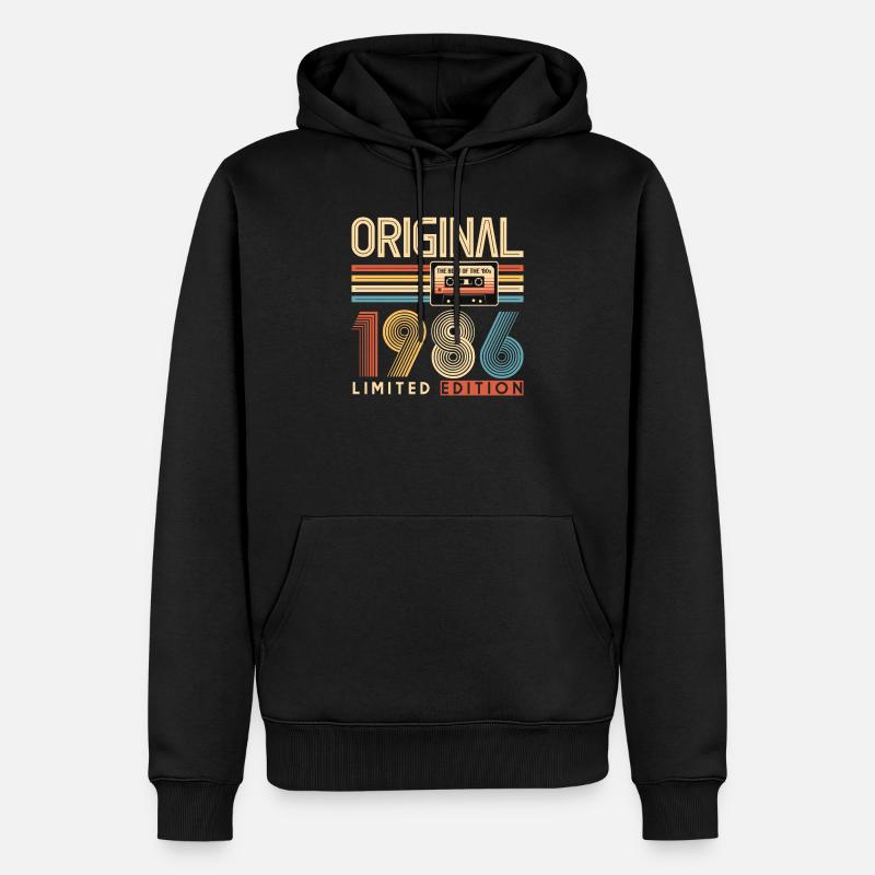 40e anniversaire, 40 ans - Sweat à capuche Premium bio Homme - noir