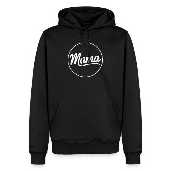 Mama Circle Emblem - Men’s Premium Organic Hoodie - black - Front - Nico (187cm)