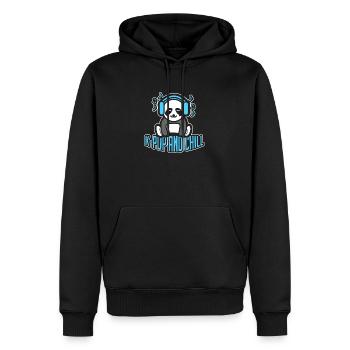 K-Pop And Chill Panda Bubble Tea Kawaii - Männer Premium Bio Hoodie - Schwarz - Vorne - Nico (187cm)