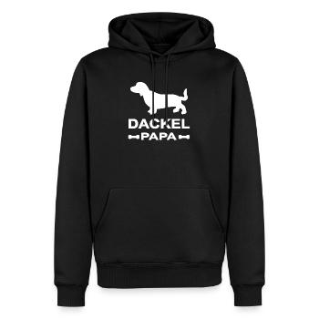 Dackel - Männer Premium Bio Hoodie - Schwarz - Vorne - Nico (187cm)