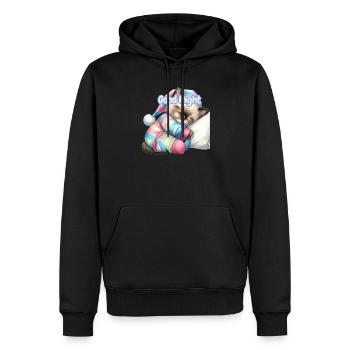 Pastel Kitten Gute Nacht - Männer Premium Bio Hoodie - Schwarz - Vorne - Nico (187cm)