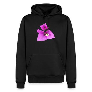 Vibrant_Magenta_Bougainvillea_Flower - Männer Premium Bio Hoodie - Schwarz - Vorne - Nico (187cm)