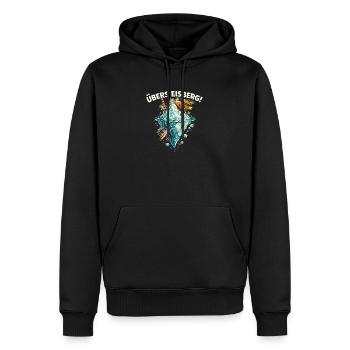 Übers Eisberg! Lustiges Cocktail Shirt - Männer Premium Bio Hoodie - Schwarz - Vorne - Nico (187cm)