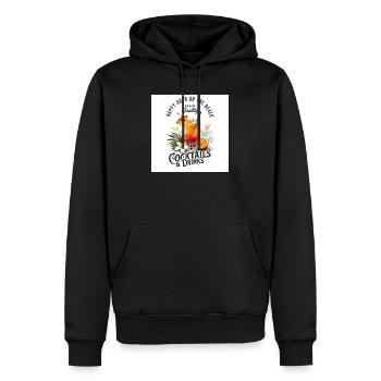 Cocktails - Sweat à capuche Premium bio Homme - noir - Devant - Nico (187cm)