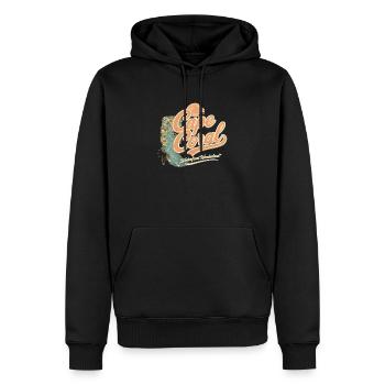 Design rétro vintage du front de mer de Cape Coral - Sweat à capuche Premium bio Homme - noir - Devant - Nico (187cm)