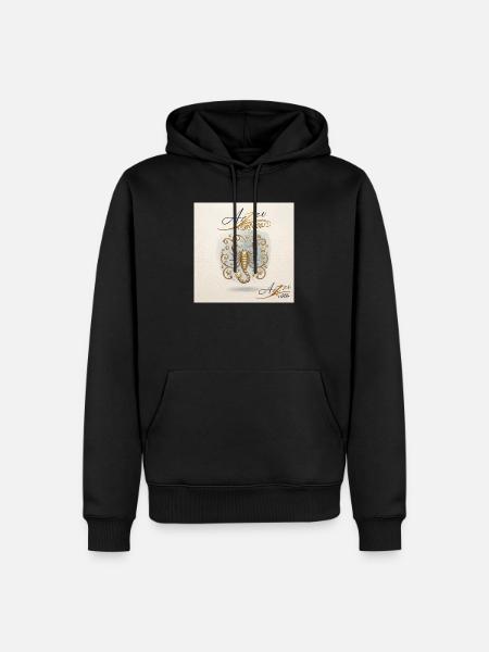 Incantesimo della Stella dello Scorpione d'Oro - Felpa con cappuccio ecologica premium da uomo - nero
