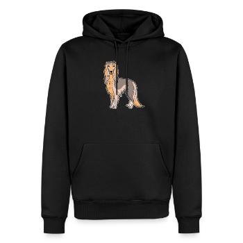 Afghan Hound (bande dessinée) - Sweat à capuche Premium bio Homme - noir - Devant - Nico (187cm)