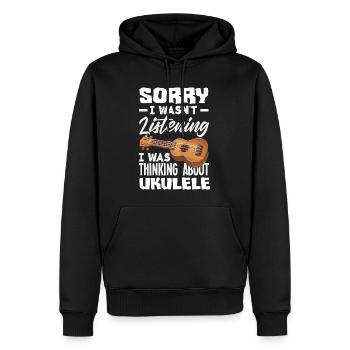 Lustiges Ukulele Designs Und Sprüche - Männer Premium Bio Hoodie - Schwarz - Vorne - Nico (187cm)