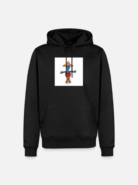 Susi Scarecrow Child Motif - Men’s Premium Organic Hoodie - black