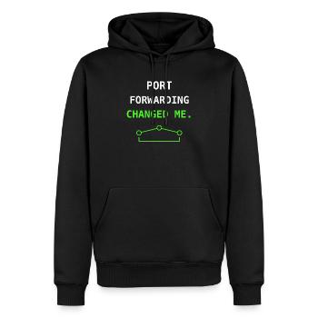 Redirection de port Change Me IT Humour Nerd Gift++ - Sweat à capuche Premium bio Homme - noir - Devant - Nico (187cm)