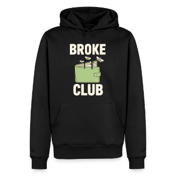 Portefeuille vide du club cassé - Sweat à capuche Premium bio Homme - noir - Devant - Nico (187cm)