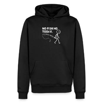 Heute kein Angeln Angler Fischer - Männer Premium Bio Hoodie - Schwarz - Vorne - Nico (187cm)