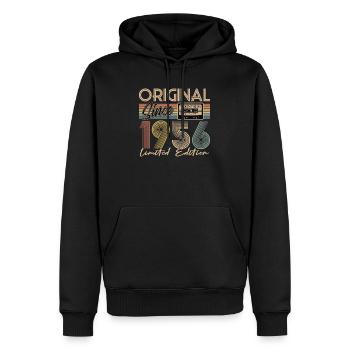 70. Geburtstag, 70 Jahre - Männer Premium Bio Hoodie - Schwarz - Vorne - Nico (187cm)