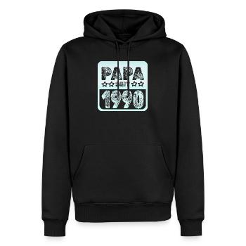 Spruch 1990 - Männer Premium Bio Hoodie - Schwarz - Vorne - Nico (187cm)