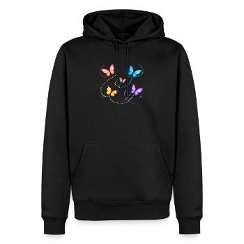 Schmetterlinge - Männer Premium Bio Hoodie - Schwarz - Vorne - Nico (187cm)