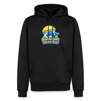 Wal Regenschirm für alle Fälle Lustiger Spruch - Männer Premium Bio Hoodie - Schwarz - Vorne - Nico (187cm)