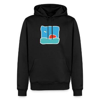 Midge in flight – flying insect - Men’s Premium Organic Hoodie - black - Front - Nico (187cm)