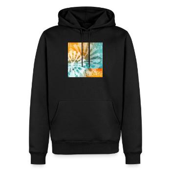 Balearic Islands Tie-Dye - Men’s Premium Organic Hoodie - black - Front - Nico (187cm)