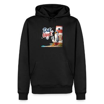 Dat löppt - Männer Premium Bio Hoodie - Schwarz - Vorne - Nico (187cm)