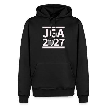 Conception de la célébration de la bière pour la fête de garçon 2027 - Sweat à capuche Premium bio Homme - noir - Devant - Nico (187cm)