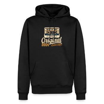 Original 2004 Vintage - 2004 Birthday Gift - Men’s Premium Organic Hoodie - black - Front - Nico (187cm)