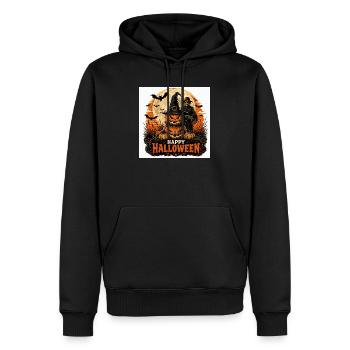 Halloween Night Pumpkins - Men’s Premium Organic Hoodie - black - Front - Nico (187cm)