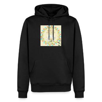 Blossom Ring Brilliance of Light - Men’s Premium Organic Hoodie - black - Front - Nico (187cm)