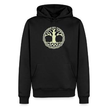 Tree of Life Celtic Knot Circle - Men’s Premium Organic Hoodie - black - Front - Nico (187cm)