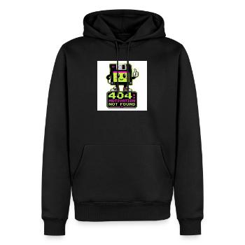Motivation Retro 404 non trouvée - Sweat à capuche Premium bio Homme - noir - Devant - Nico (187cm)