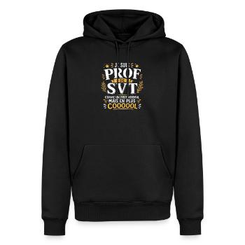 Prof de SVT super cool  - Sweat à capuche Premium bio Homme - noir - Devant - Nico (187cm)