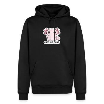 Diction du Dragon Chibi Rose - Sweat à capuche Premium bio Homme - noir - Devant - Nico (187cm)