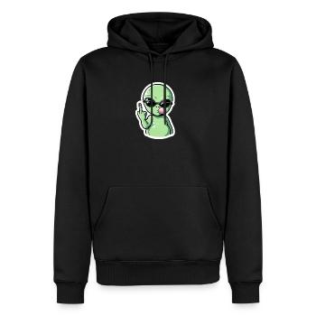 Extraterrestre avec lunettes de soleil Groove de fellation - Sweat à capuche Premium bio Homme - noir - Devant - Nico (187cm)