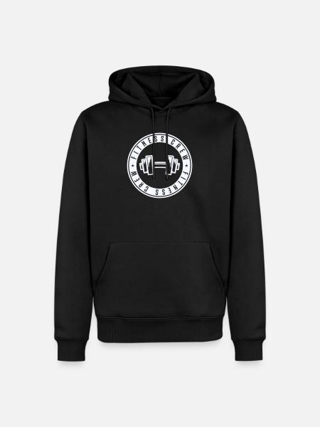 Kraftkreis Fitness Logo - Männer Premium Bio Hoodie - Schwarz
