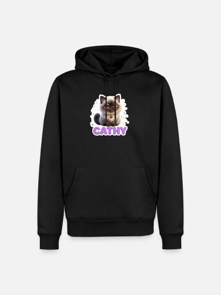 Fluffy Love Cathy - Männer Premium Bio Hoodie - Schwarz