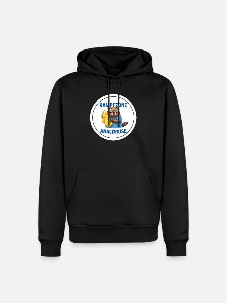 Kampfzone Analdrüse TFA Motiv - Männer Premium Bio Hoodie - Schwarz