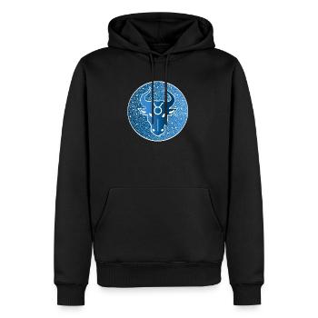 Tierkreiszeichen: Stier - Männer Premium Bio Hoodie - Schwarz - Vorne - Nico (187cm)