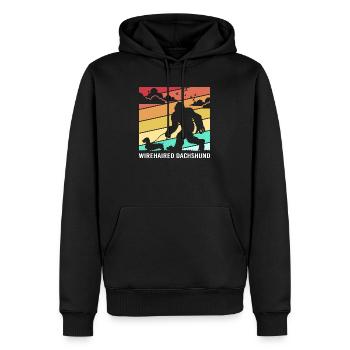 Rauhaardackel Dachshund - Männer Premium Bio Hoodie - Schwarz - Vorne - Nico (187cm)