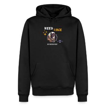 Need Space Cat Astronaut - Funny Space Kitty - Männer Premium Bio Hoodie - Schwarz - Vorne - Nico (187cm)