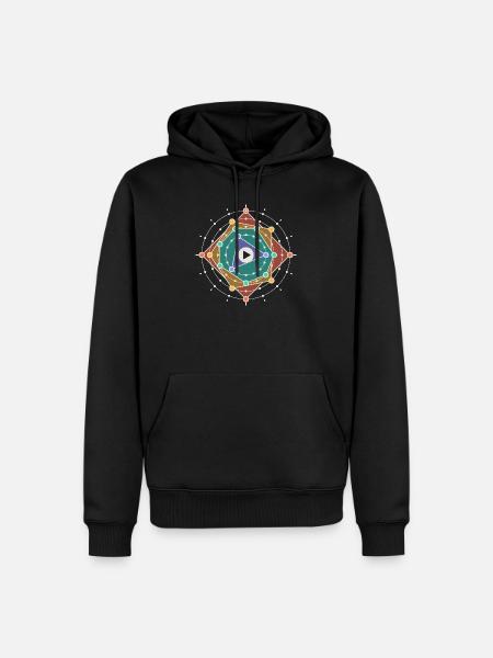 Kreisförmiger 16-Step-Sequenzer, vier Rhythmen - Männer Premium Bio Hoodie - Schwarz
